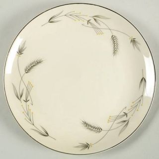 Taylor, Smith & T (TS&T) Silver Wheat Salad Plate, Fine China Dinnerware   Gray