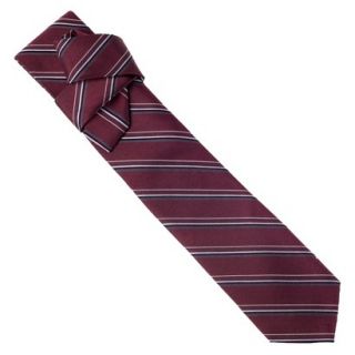 Mossimo Black Mens Skinny Tie   Burgundy Modern Stripe