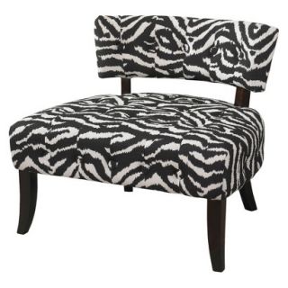 Accent Chair: Upholstered Chair: Powell Lady Slipper Zebra Print Accent Chair