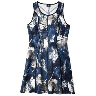 Mossimo Womens Sleeveless Fit and Flare Dress   Athens Blue XXL