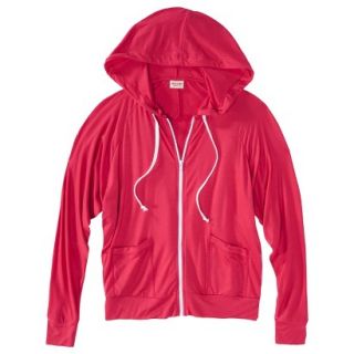 Mossimo Supply Co. Juniors Lightweight Hoodie   Coral M(7 9)