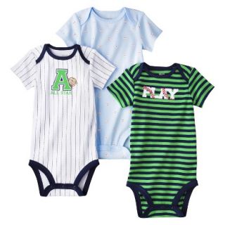 Just One YouMade by Carters Newborn Boys 3 Pack Bodysuit   Green 18 M