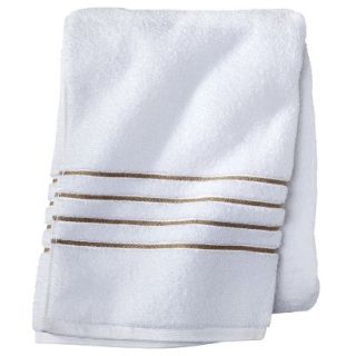 Fieldcrest Luxury Bath Towel   White/Taupe Stripe