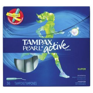Tampax Pearl Active Super Absorbency Tampons   36 Count