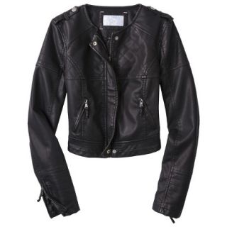 Xhilaration Juniors Quilted Faux Leather Jacket  Black L