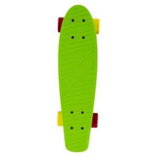Kryptonics Torpedo Plastic Complete Skateboard (22.5 X 6)  Green w/ Red &