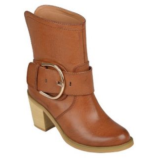 Womens Hailey Jeans Co. Buckle High Heel Boots   Tan 8.5