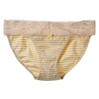 Xhilaration Juniors Wide Lace Cotton Bikini   Dandelion Yellow XL