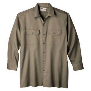 Dickies Mens Original Fit Twill Work Shirt   Khaki XLT