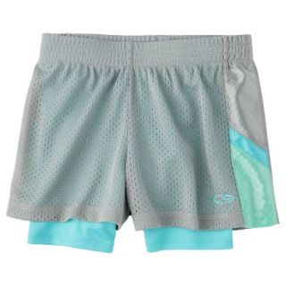 C9 by Champion Girls 2 Fer Mesh Short   Grey XS