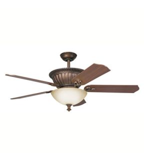 Larissa 3 Light Indoor Ceiling Fans in Tannery Bronze W/ Gold Accent 300012TZG