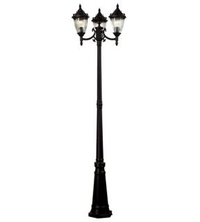 Waterloo 3 Light Post Lights & Accessories in Black 504P 3 BK