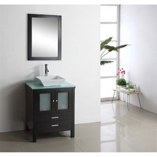 Virtu USA Brentford 28 Single Sink Bathroom Vanity   Espresso