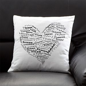 Personalized Keepsake Throw Pillows   Her Heart Of Love