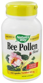 Natures Way   Bee Pollen 580 mg.   100 Capsules