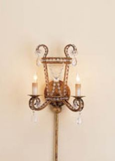 Serendipity 2 Light Wall Sconces in Rhine Gold 5544