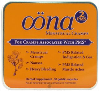 Oona   PMS 2 Menstrual Cramps   50 Gelcaps