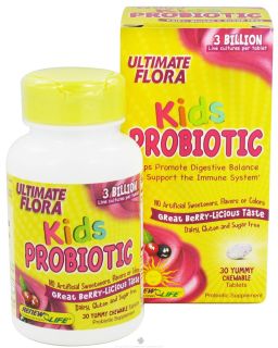 ReNew Life   Ultimate Flora Kids Probiotic   30 Chewable Tablets