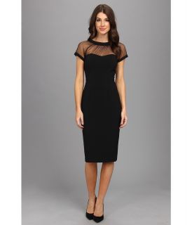 Maggy London Illusion Top Crepe Dress Womens Dress (Black)