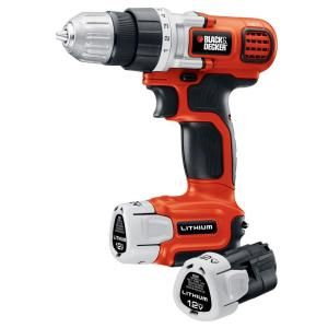 BLACK & DECKER 12  Volt Lithium Ion 3/8 in. Cordless Drill/Driver with 2 Batteries LDX112C 2
