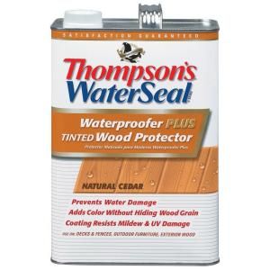 Thompsons WaterSeal 1 gal. Natural Cedar Waterproofer Plus Tinted Wood Protector TH.011861 16