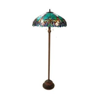 Chloe Lighting Liaison 63 in. Tiffany Style Victorian Bronze Floor Lamp CH18780VG18 FL2