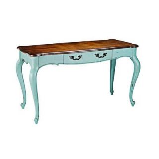 Home Decorators Collection Provence 54 in. W Blue with Chestnut Top Writing Desk 0505100310