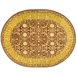 Safavieh Silk Road Maroon and Ivory 4 ft. 6 in. x 6 ft. 6 in. Oval Area Rug SKR213G 5OV