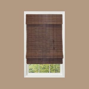 Home Decorators Collection Espresso Beveled Reed Weave Roman Shade, 72 in. Length (Price Varies by Size) 0258923