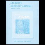 Beginning Algebra   Student Solutions Manual