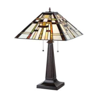 Chloe Lighting Farley 24 in. Tiffany Style Mission Bronze Table Lamp CH33290MS16 TL2