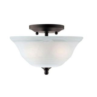 Westinghouse Wensley 2 Light Oil Rubbed Bronze Finish Ceiling Fixture 6622300