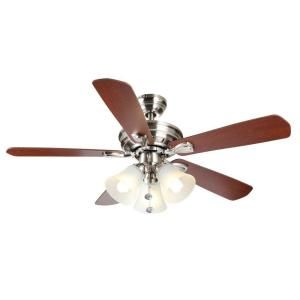 Hampton Bay Westmount 44 in. 3 Light Brushed Nickel Ceiling Fan 26617