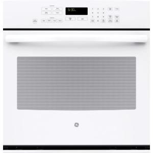 GE Profile 30 in. Single Electric Wall Oven Self Cleaning with Steam Plus Convection in White PT7050DFWW
