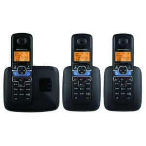 Motorola DECT 6.0 Cordless Phone with 3 Headsets and Digital Answering System with Mobile Bluetooth Linking MOTO L703BT