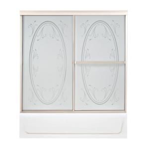 MAAX Summer Breeze 44 1/2 in. x 47 1/2 in. Shower Door in Chrome with Summer Breeze Glass 205S DA46