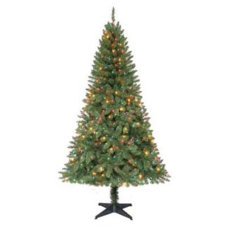 Home Accents Holiday 6.5 ft. Pre Lit Verde Pine Christmas Tree with Multi Color Lights COPT718400MT