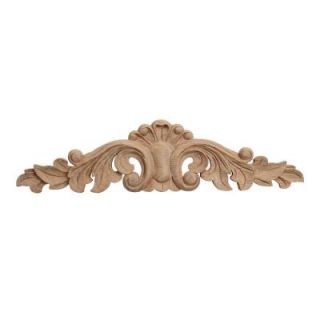 Foster Mantels C104 16 in. x .625 in. x 4 in. Unfinished Aspen Standard Acanthus Center Onlay C104A