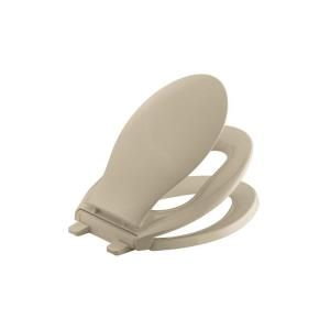 KOHLER Grip Tight Transitions Q3 Elongated Closed Front Toilet Seat in Mexican Sand K 4732 33