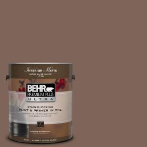 BEHR Premium Plus Ultra Home Decorators Collection 1 gal. #HDC AC 05 Cocoa Shell Flat/Matte Interior Paint 175301