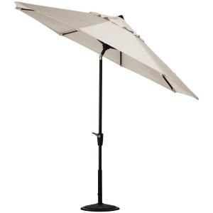Home Decorators Collection 6 ft. Auto Tilt Patio Umbrella in Canvas Sunbrella with Black Frame 1548730400