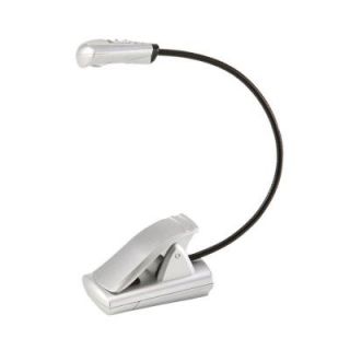 LightIt! 6 in. Flexible Neck LED Clip On Battery Operated Silver Multiplex Task Light 20010 301