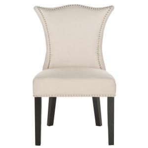 Safavieh Ciara Taupe Birchwood Linen Side Chair (Set of 2) MCR4717B SET2