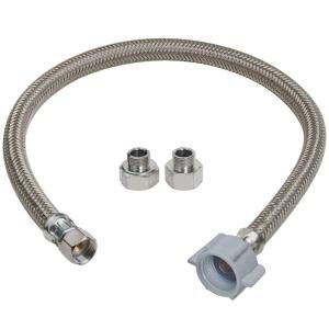 3/8 in. Compression x 1/2 in. FIP x 20 in. Polymer Braid Universal Faucet Water Connector B1 20AU D
