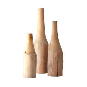 Home Decorators Collection Recycled Natural Found Wood Vases (Set of 3) DISCONTINUED 0412610820