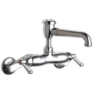 Chicago Faucets 2 Handle Kitchen Faucet in Chrome with 5 3/4 in. L Type Swing Spout 886 CP