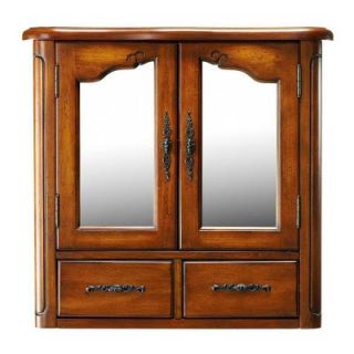 Home Decorators Collection Provence 24 in. W Wall Cabinet in Chestnut 1113300970