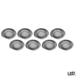 Hampton Bay 12V Low Voltage LED 8 Piece Stainless Steel Deck Light Kit HD28101BS8
