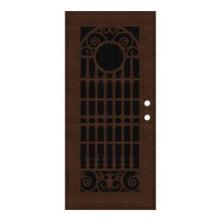 Unique Home Designs Spaniard 36 in. x 80 in. Copperclad Left Hand Surface Mount Aluminum Security Door with Insect Screen 1S2029EL2CCISA