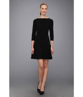 Nine West Long Sleeve Drop Waist Dress Womens Dress (Black)